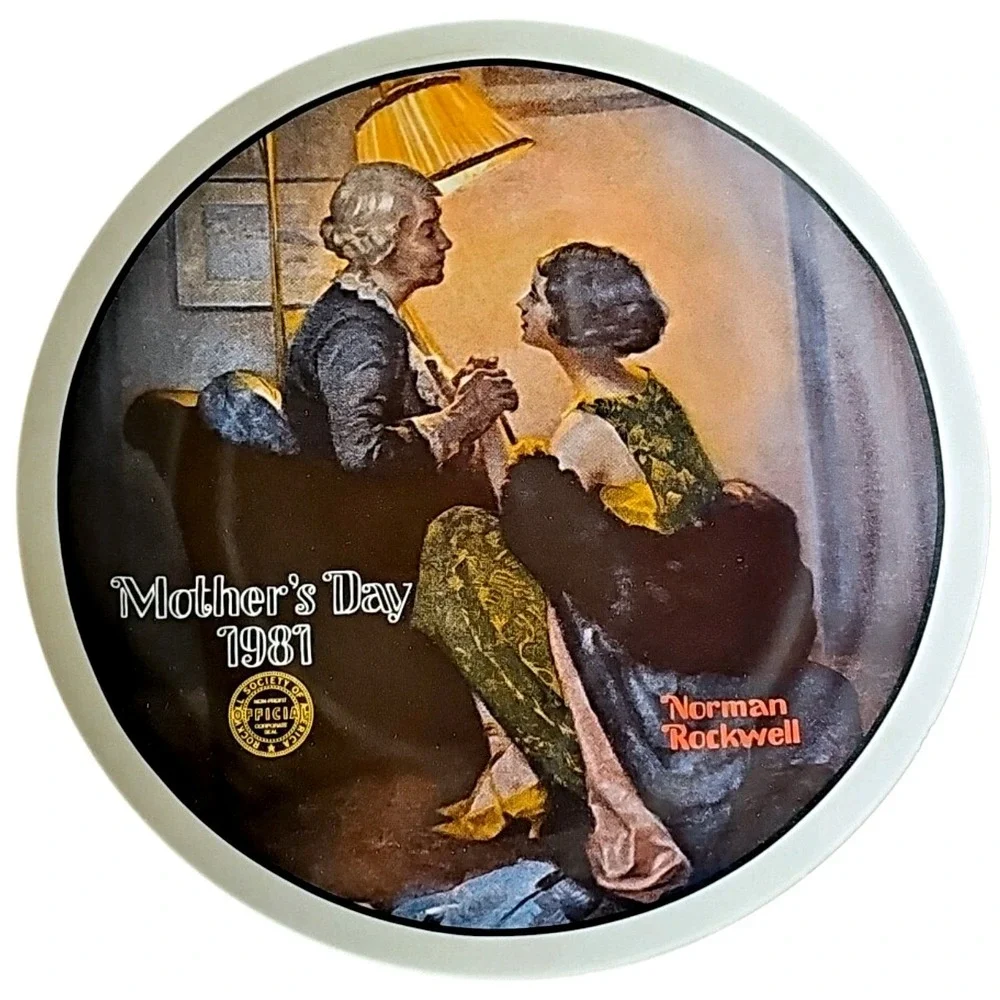 Norman‎ Rockwell Knowles Mothers Day Plates 81 82 Set After Party Cooking Lesson